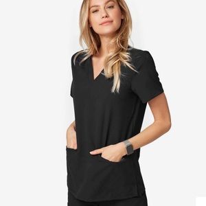 Figs Black Casma Scrub Top